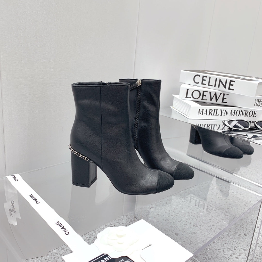 CC 26s Ankle Boots 8cm Black Black Leather 162837