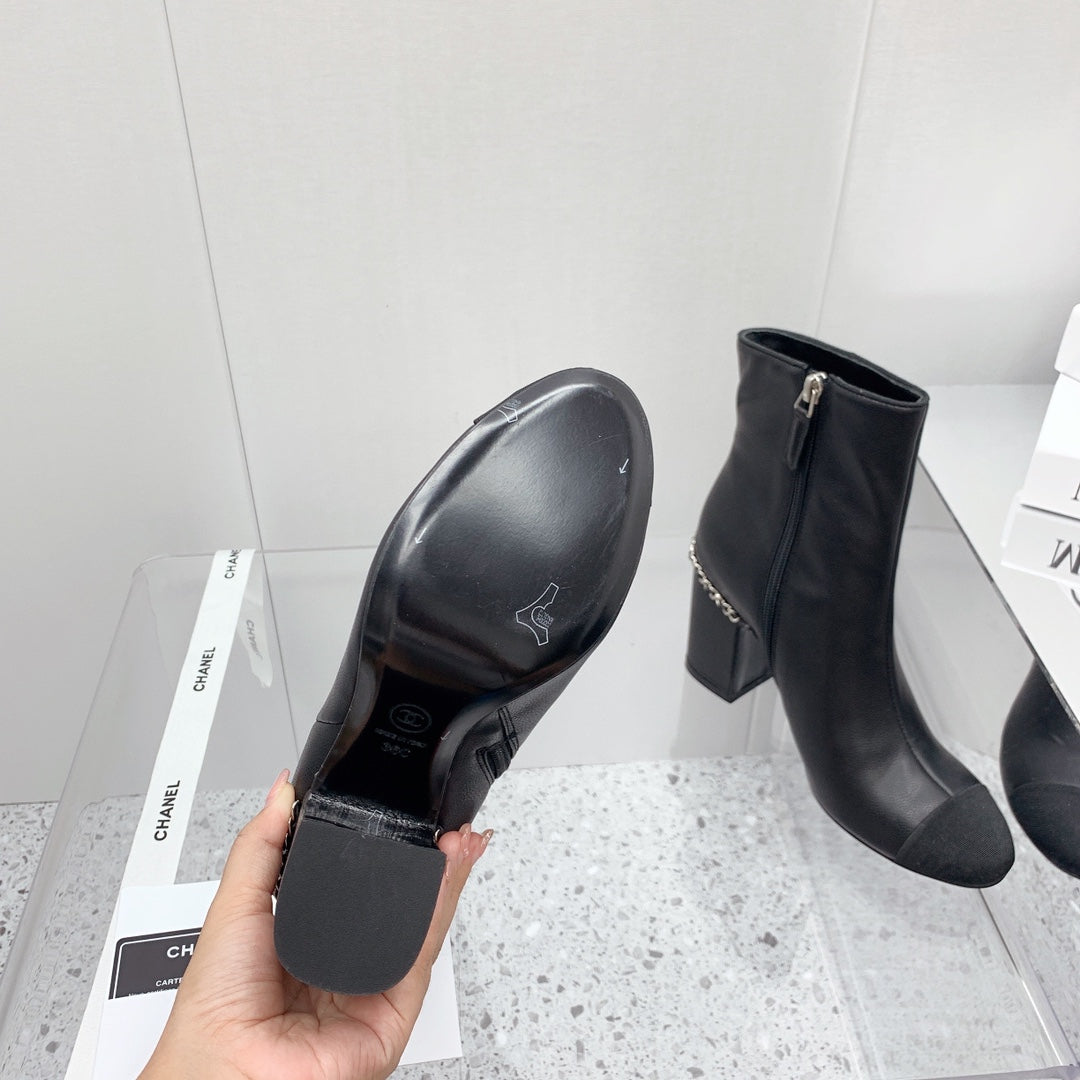 CC 26s Ankle Boots 8cm Black Black Leather 162837