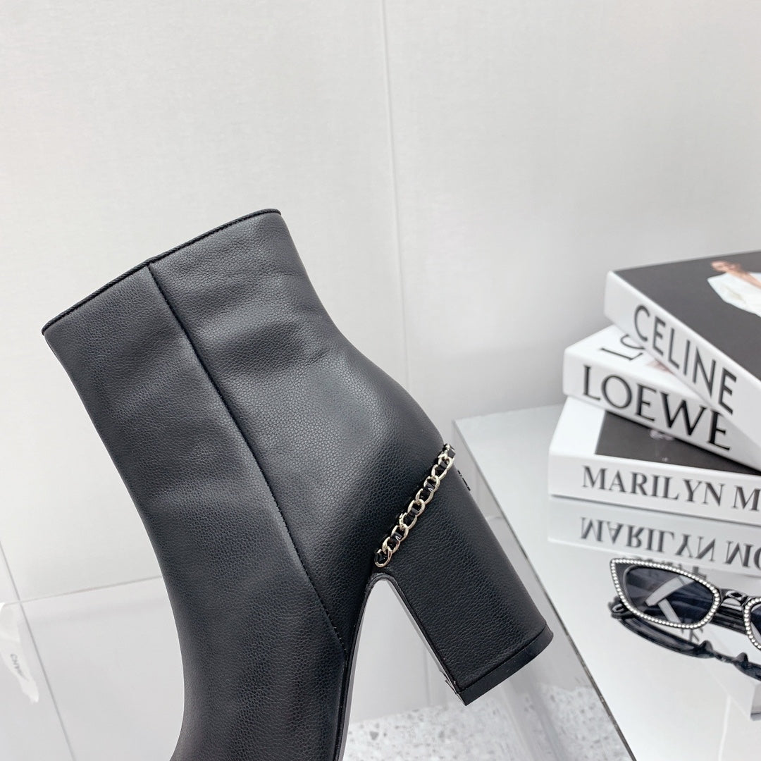 CC 26s Ankle Boots 8cm Black Black Leather 162837