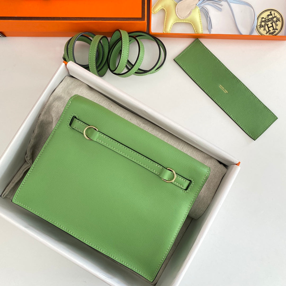 Kelly Danse II 22cm Green Evercolor Leather Ghw