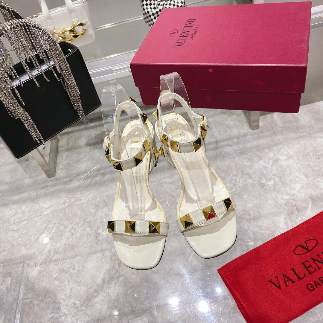 Valentino Roman Stud Sandal 65mm Calfskin 239546
