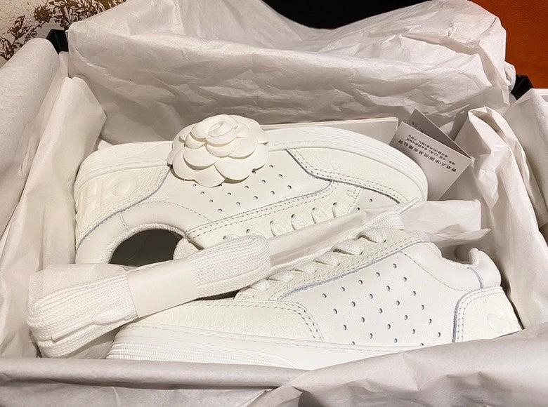 CC 22A Sneaker White Calfskin & Rubber 413920