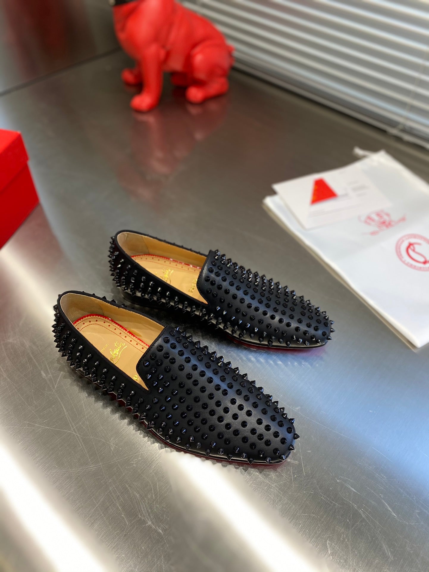 CL Dandelion Spikes Loafers Cowhide and Spikes 242406