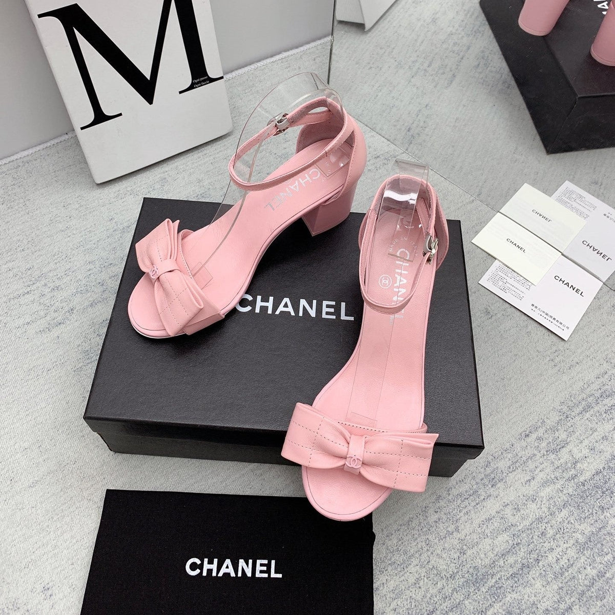 CC 26s Ankle Strap Sandals 6cm Pink Leather 163410