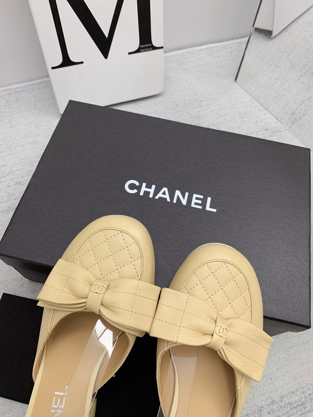 CC 26s Ankle Strap Heels 6cm Beige Leather 163412
