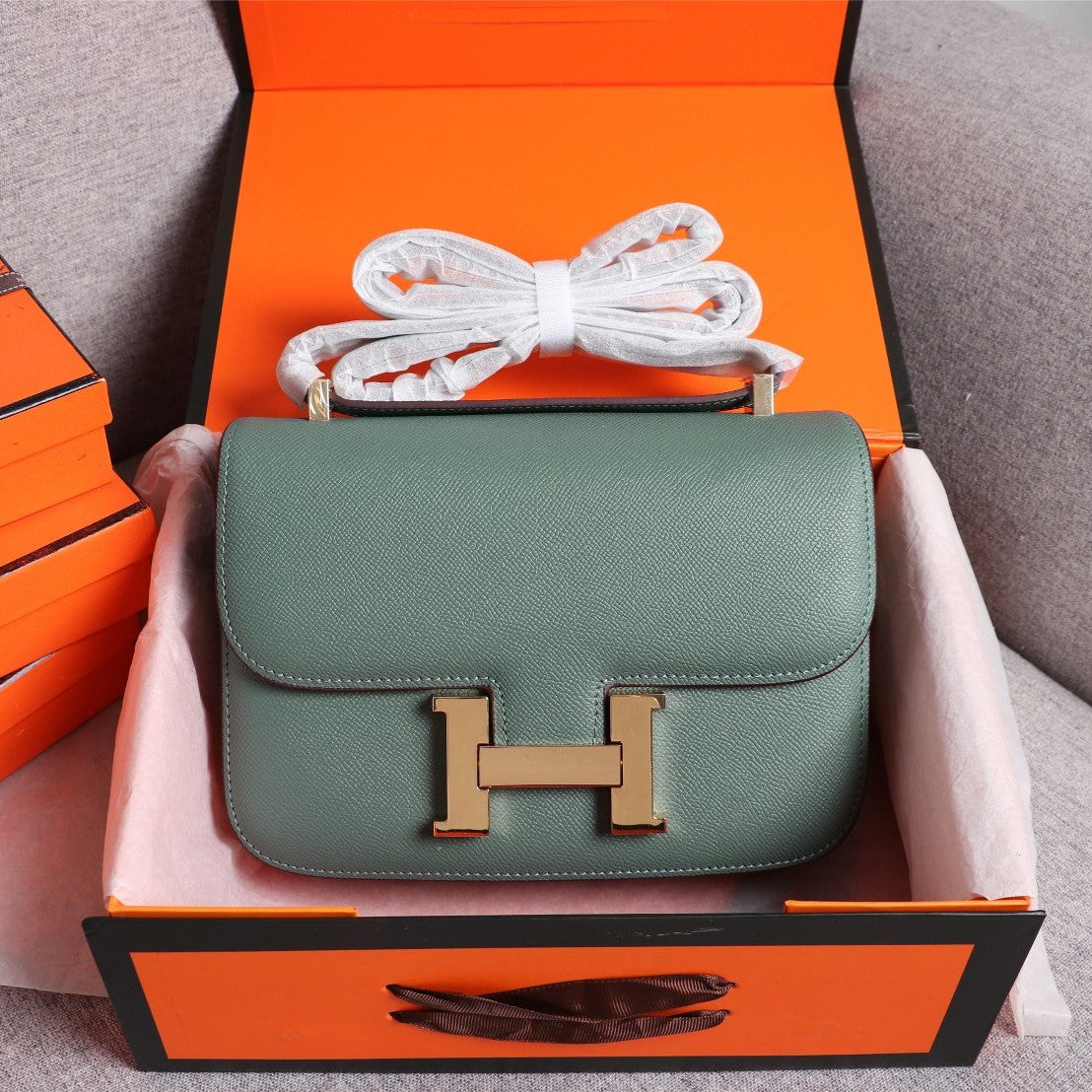 HM CONSTANCE BAGS 19 HUNTER EPSOM LAMBSKIN