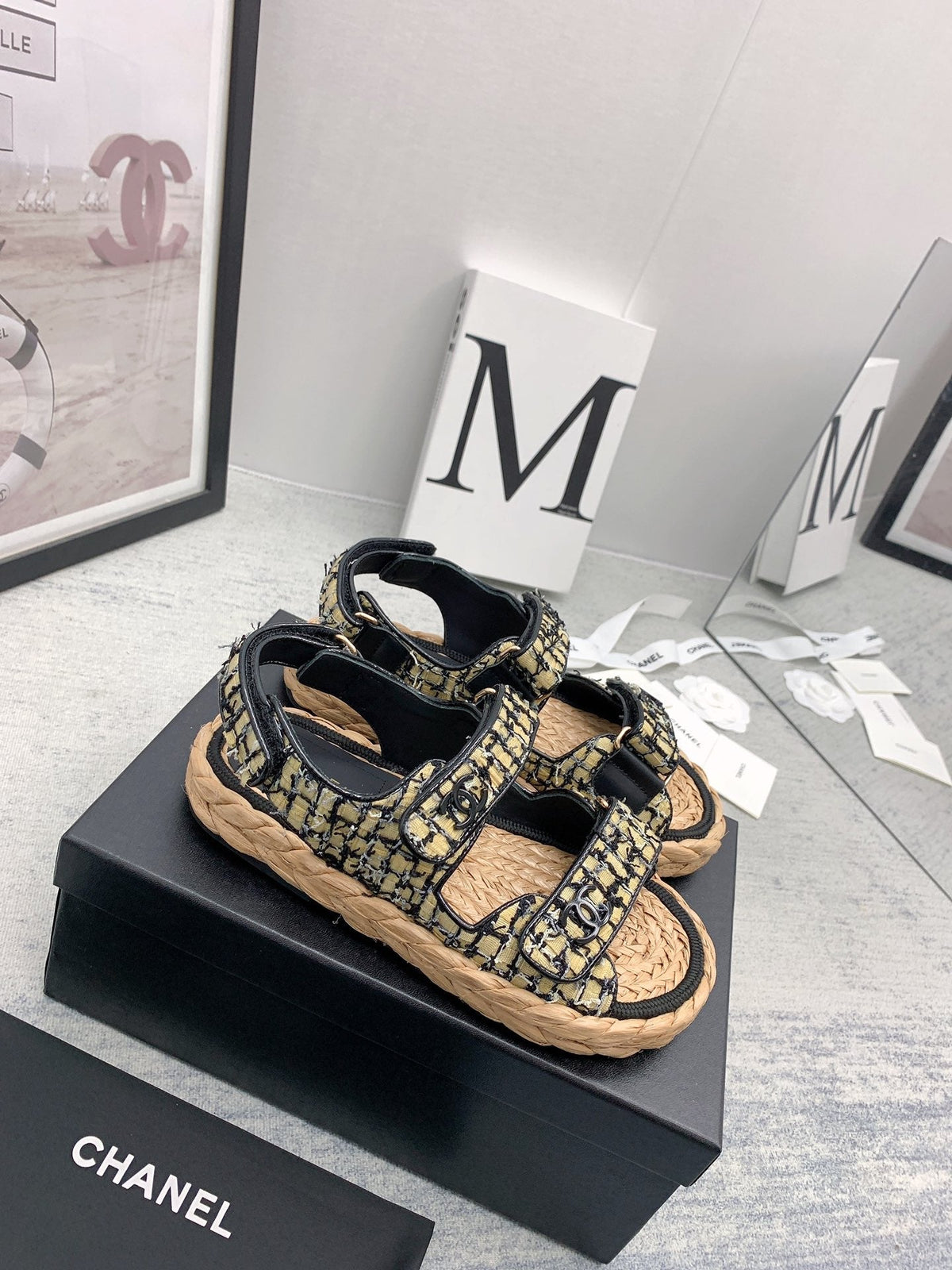 CC 26s Dad Sandals Multicolor Tweed Cord 160042