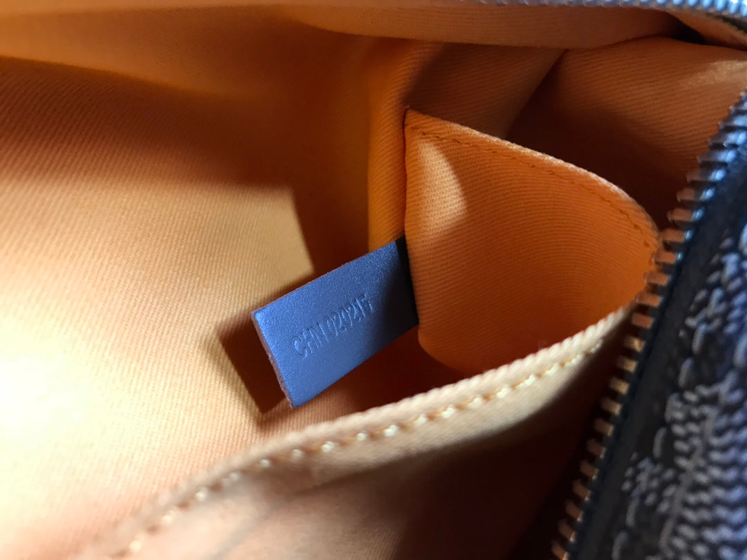 Goyard Bowling 25 Toiletry Bag Grey Canvas & Calfskin