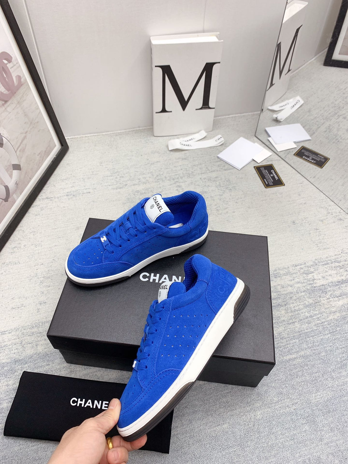 CC 26s Low Top Sneakers Royal Blue Suede Leather 160060