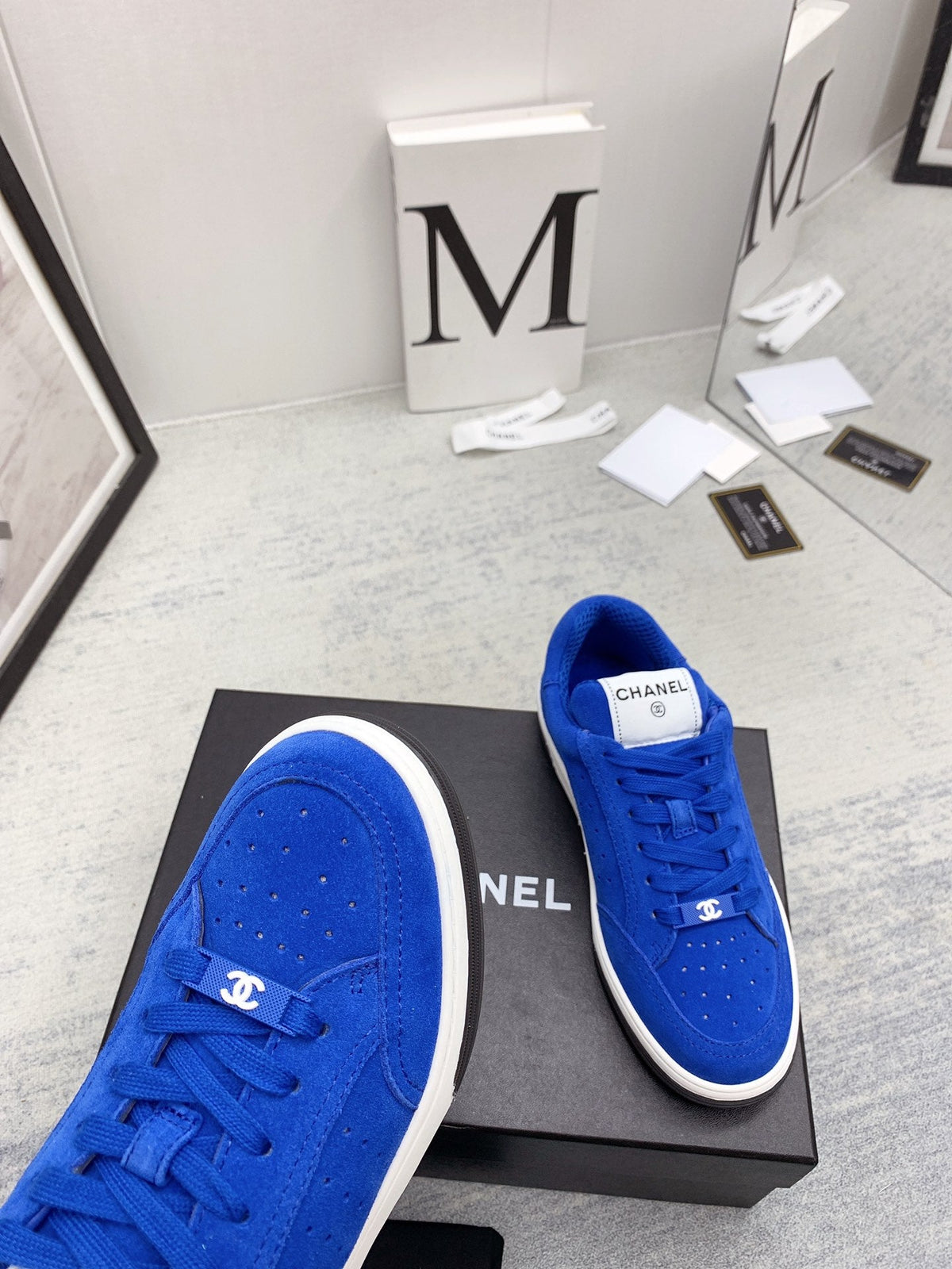 CC 26s Low Top Sneakers Royal Blue Suede Leather 160060