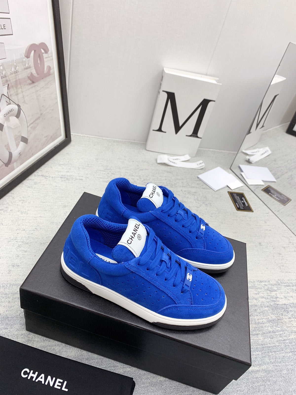 CC 26s Low Top Sneakers Royal Blue Suede Leather 160060