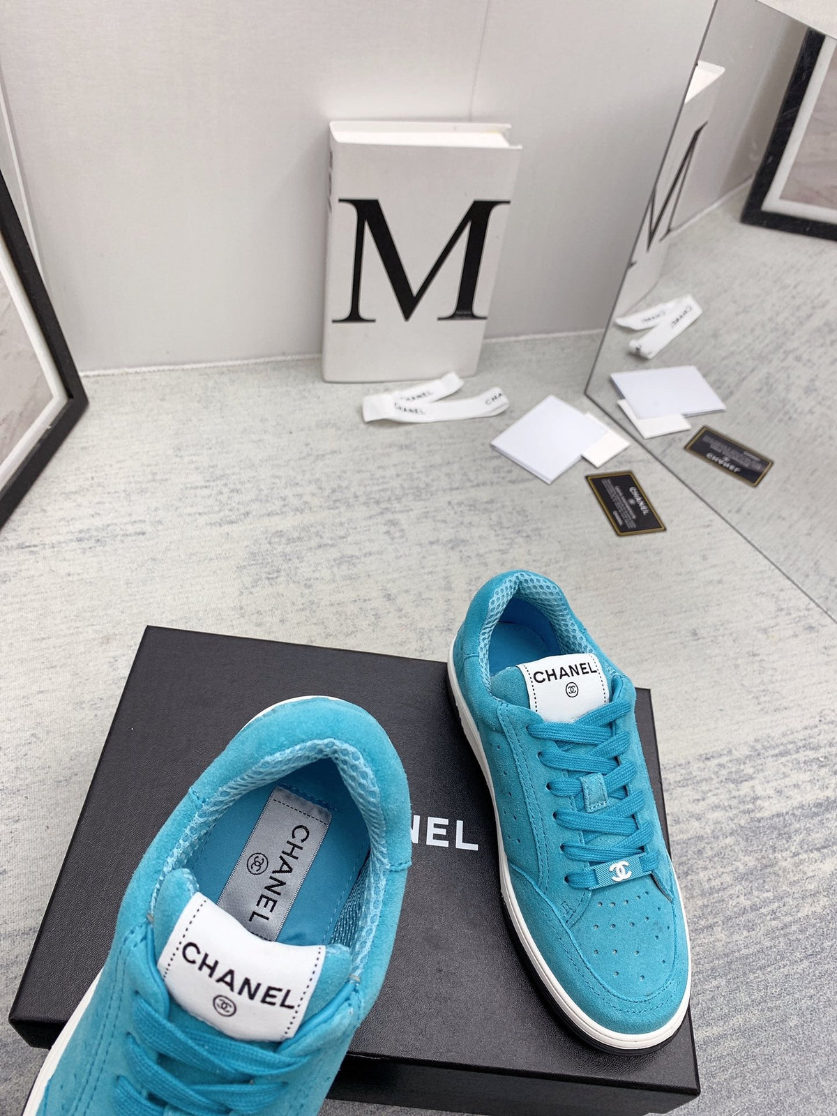 CC 26s Low Top Sneakers Blue Suede Leather 160061