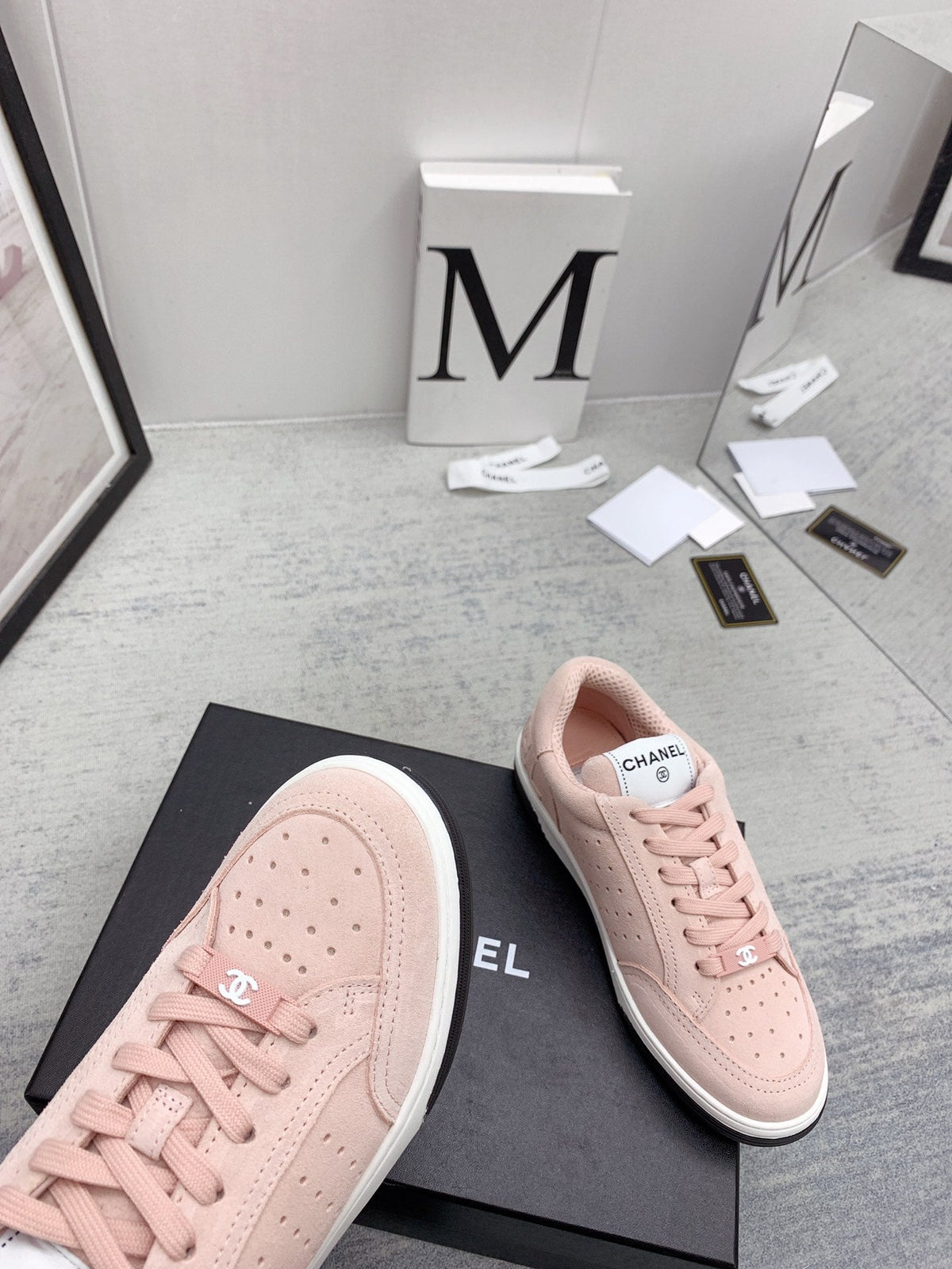 CC 26s Low Top Sneakers Pink Suede Leather 160064