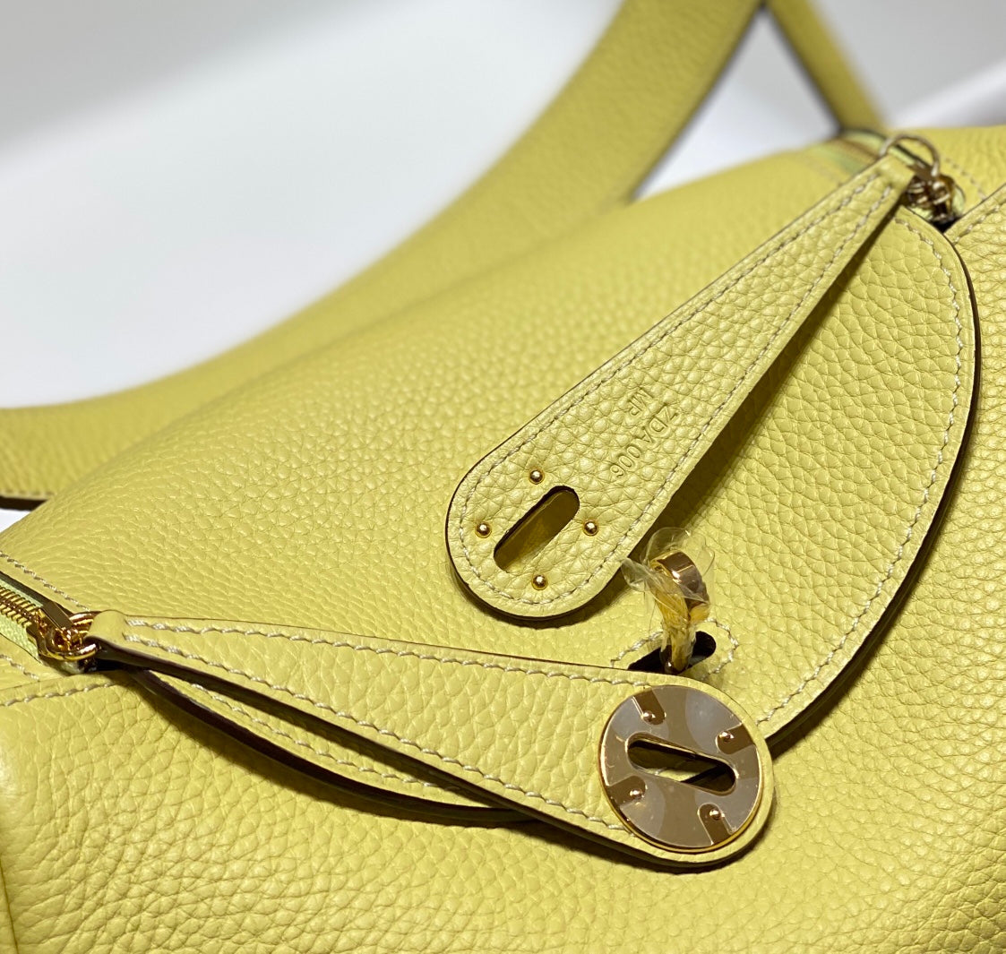 HM LINDY 30 BAG LEMON TAURILLON CLEMENCE LEATHER