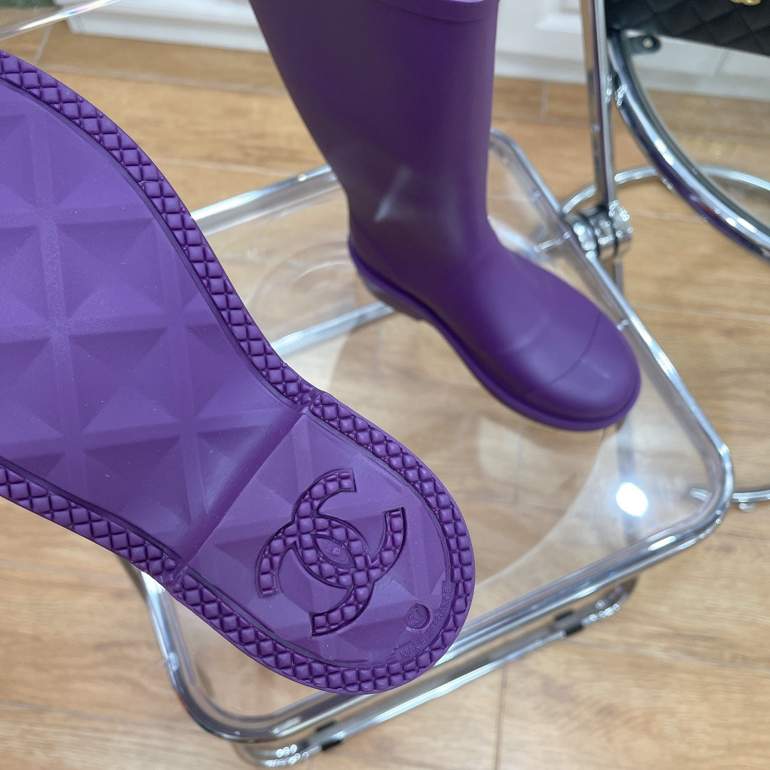 CC 26s Vintage Rain Boots Purple Rubber 476070