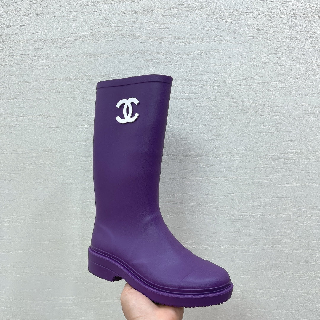 CC 26s Vintage Rain Boots Purple Rubber 476070