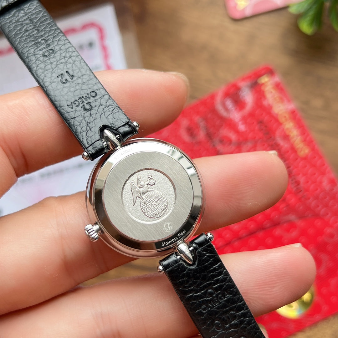 Omega De Ville 27.4mm Silver Black Dial