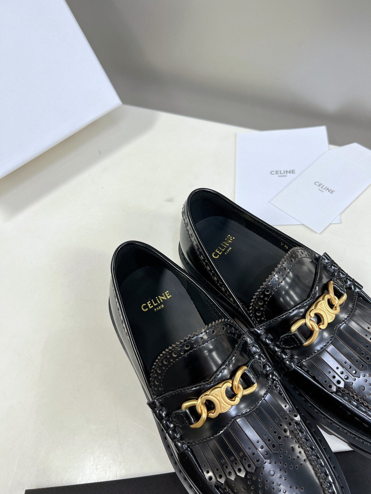 CE 26s Margaret Loafers 3.5cm Black Leather 131452
