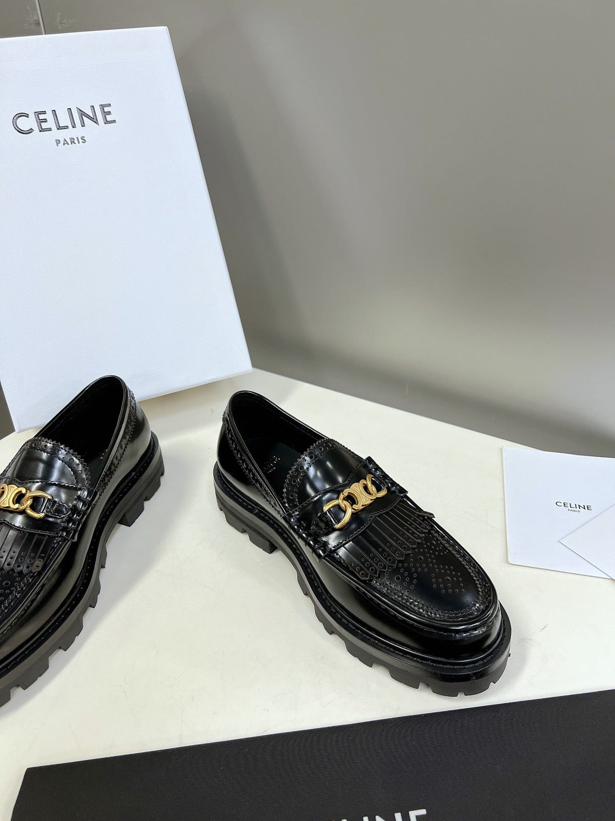 CE 26s Margaret Loafers 3.5cm Black Leather 131452