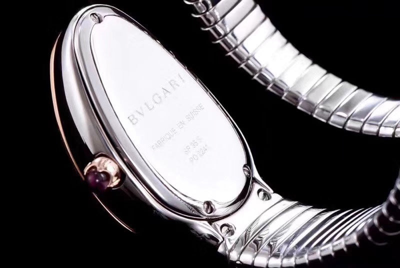 serpenti tubogas 35mm pink gold steel