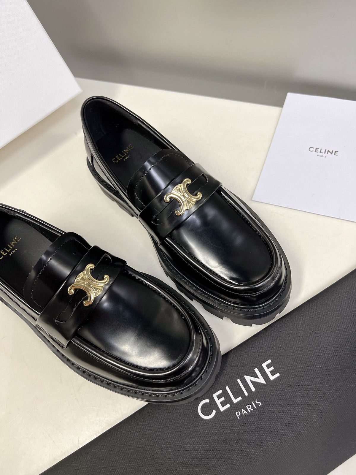 CE 26s Margaret Loafers 3.5cm Black Leather 114191