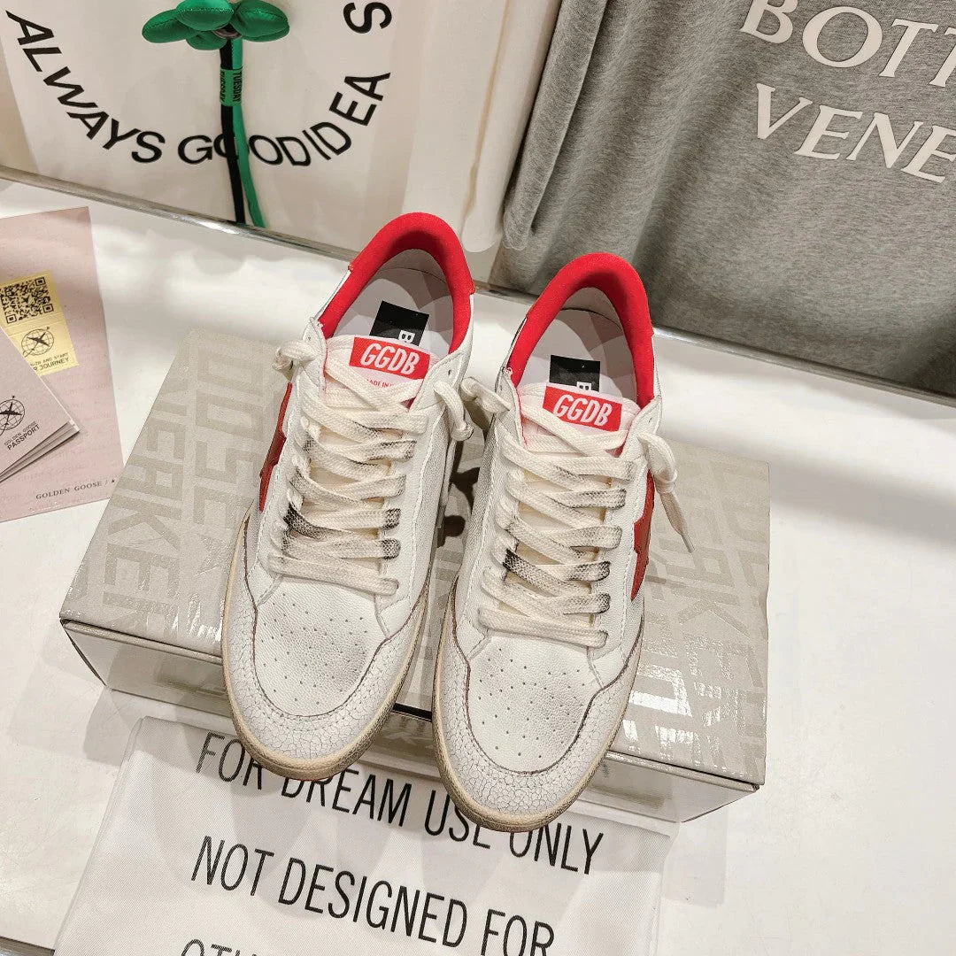 Golden Goose 2026 Deluxe Brand White Red Cowhide 429784