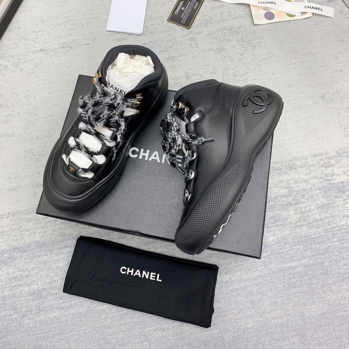 CC 26s High Top Sneakers 5cm Black Black Leather 163043