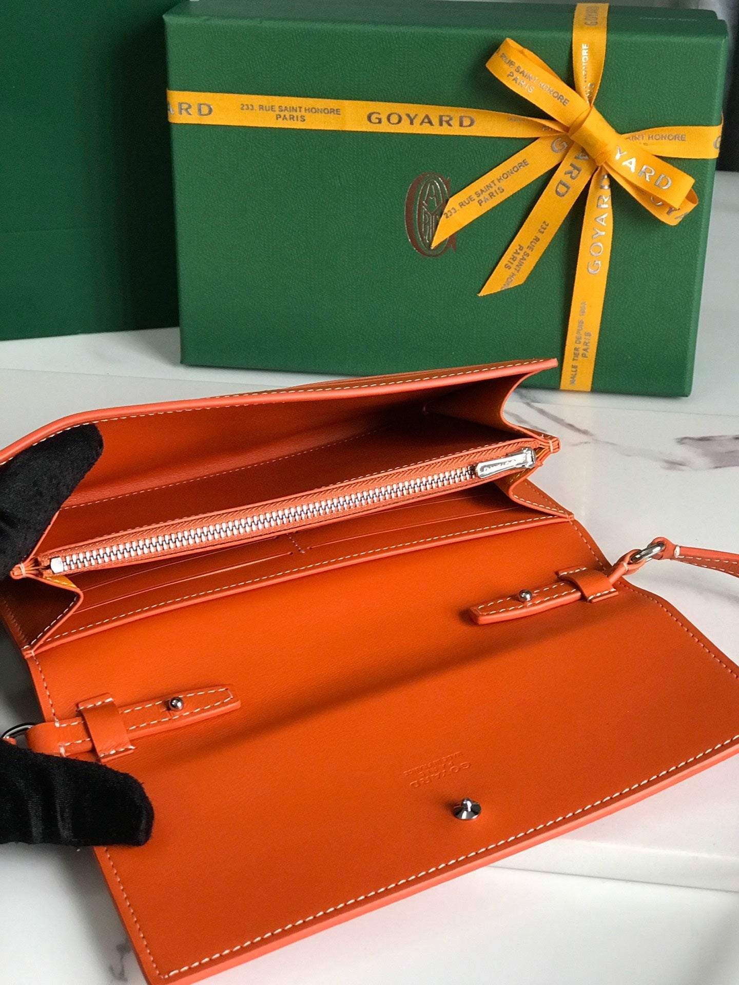 Goyard Varenne Continental Wallet 19cm Orange Canvas & Calfskin