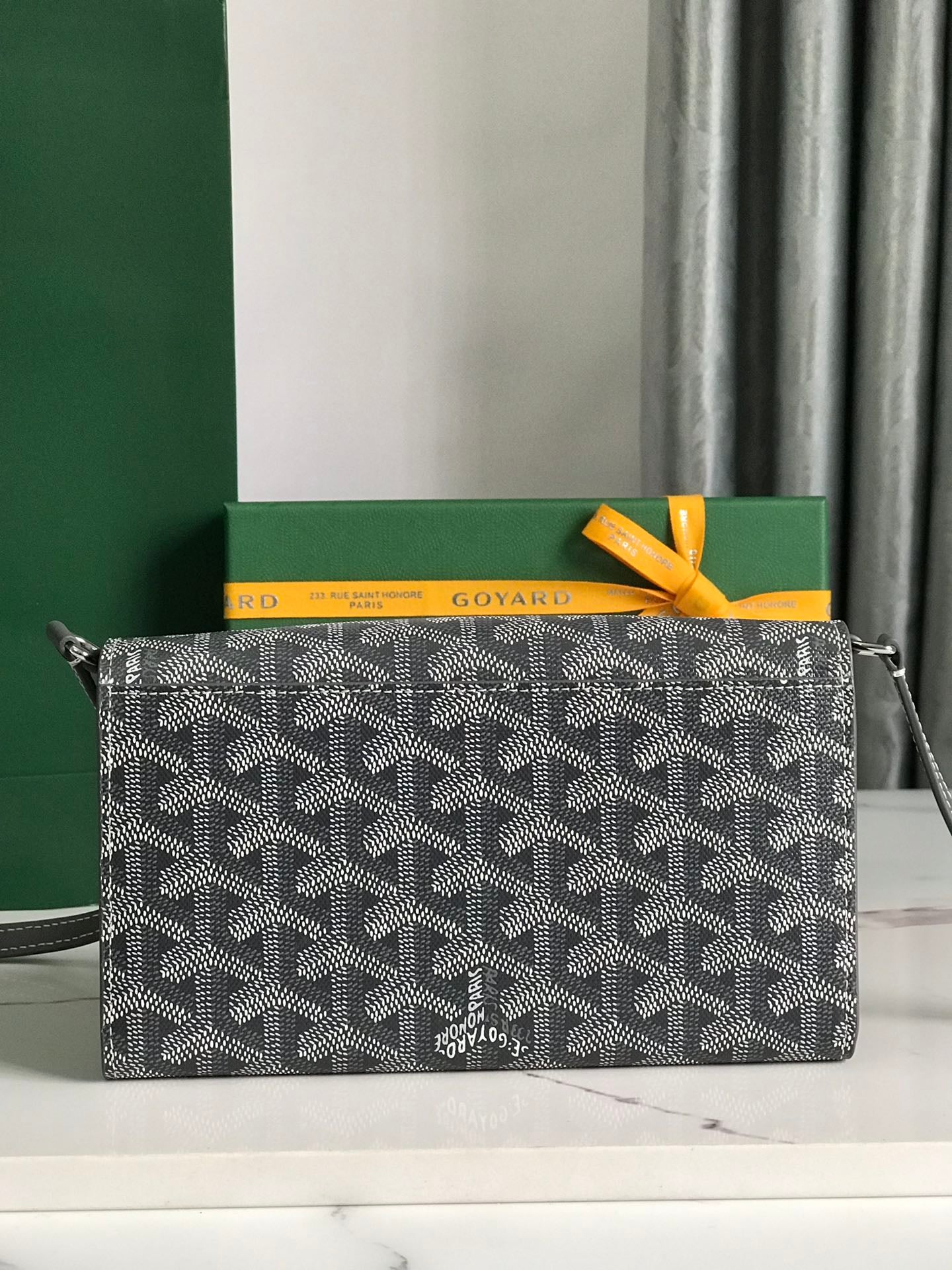 Goyard Varenne Continental Wallet 19cm Grey Canvas & Calfskin