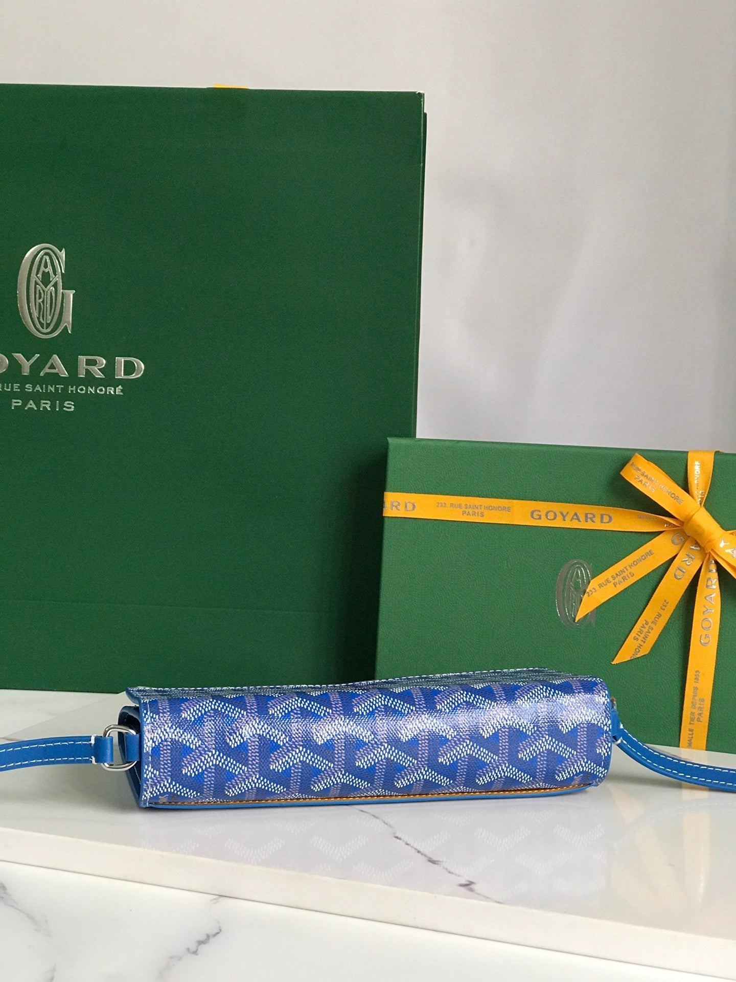 Goyard Varenne Continental Wallet 19cm Blue Canvas & Calfskin