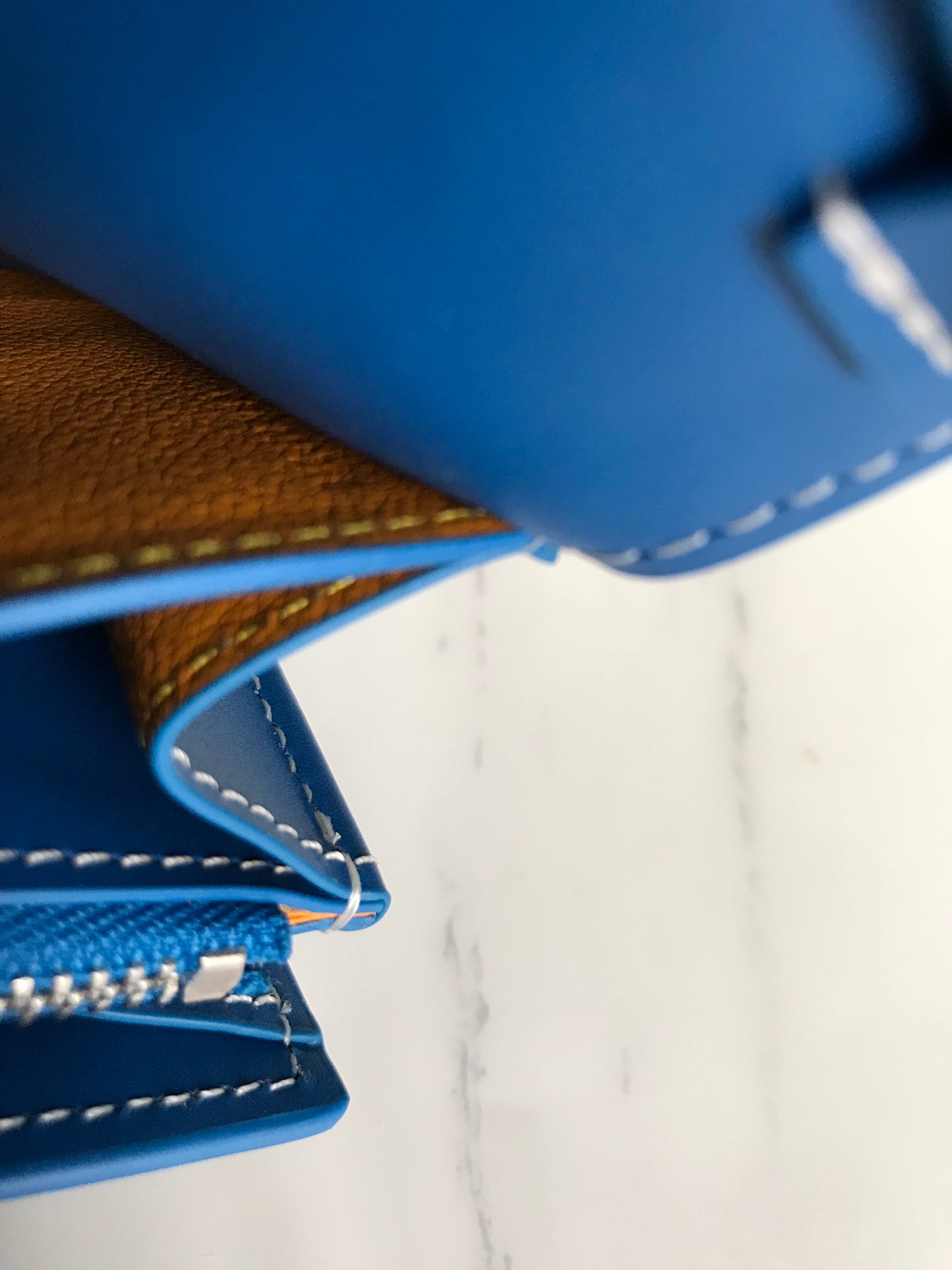 Goyard Varenne Continental Wallet 19cm Blue Canvas & Calfskin