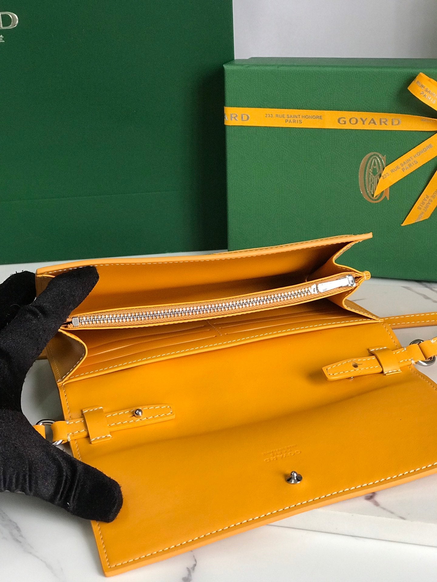 Goyard Varenne Continental Wallet 19cm Yellow Canvas & Calfskin