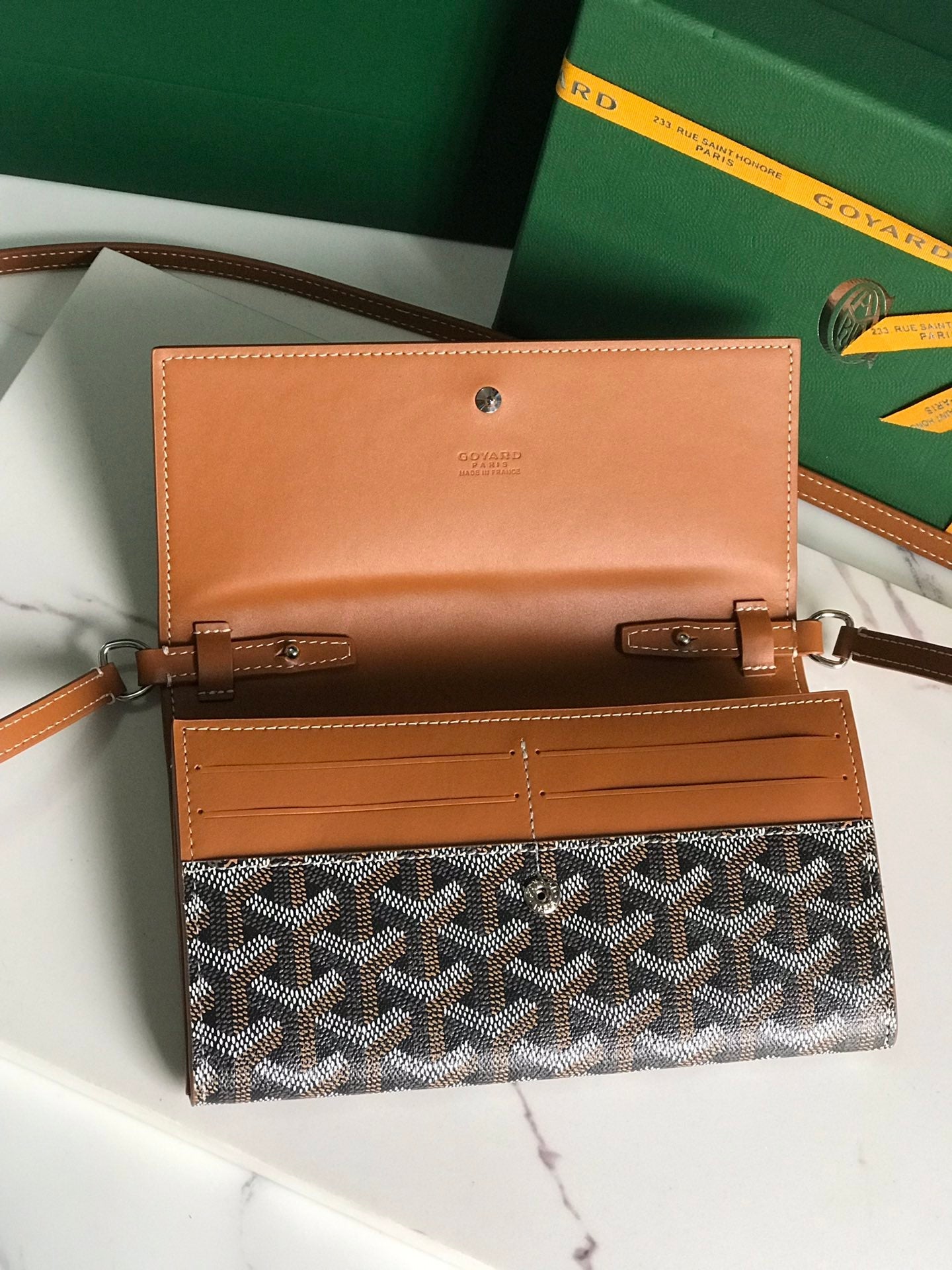 Goyard Varenne Continental Wallet 19cm Tan Canvas & Calfskin