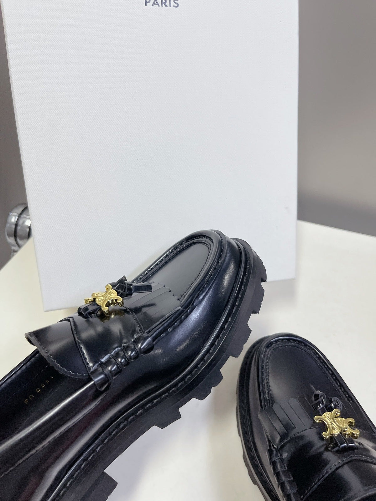 CE 26s Margaret Loafers 3.5cm Black Leather 114190