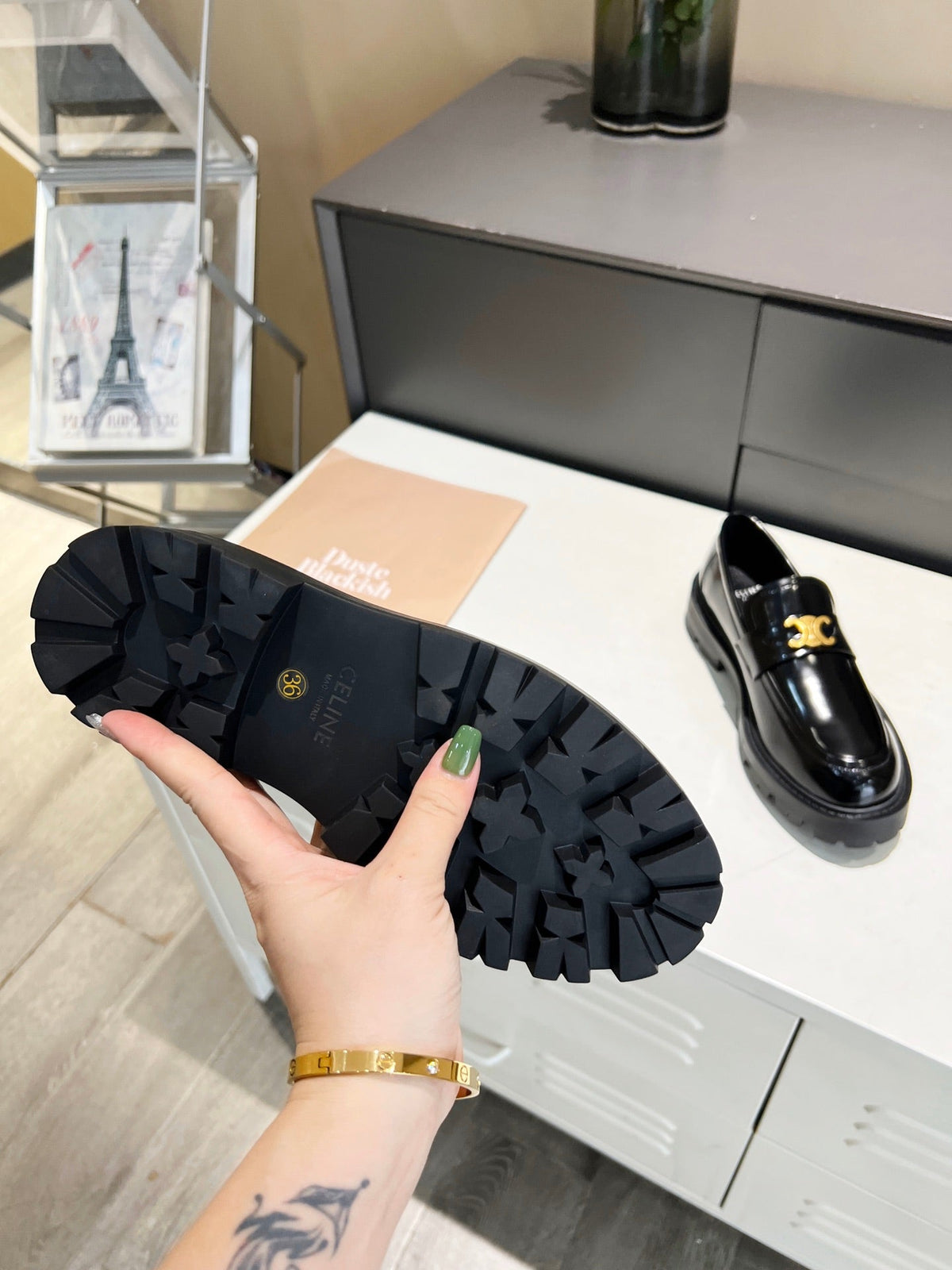 CE 26s Luco Loafers 3.5cm Black Leather 101810