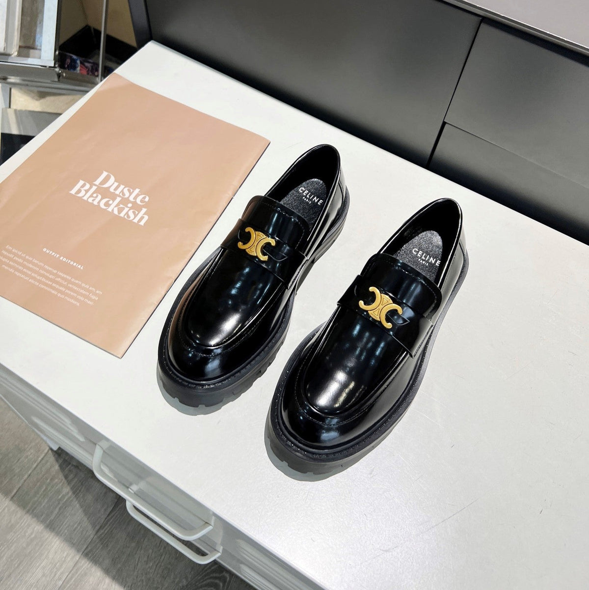 CE 26s Luco Loafers 3.5cm Black Leather 101810