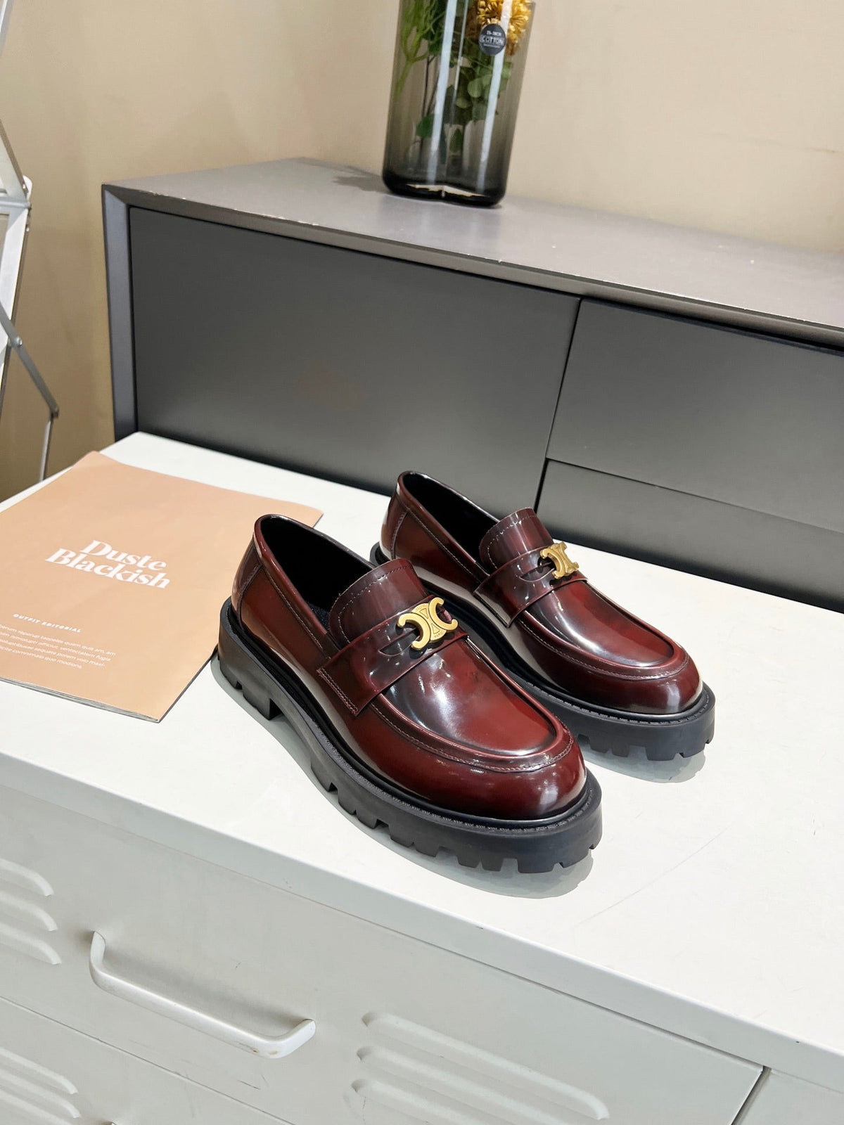 CE 26s Luco Loafers 3.5cm Burgundy Leather 101811