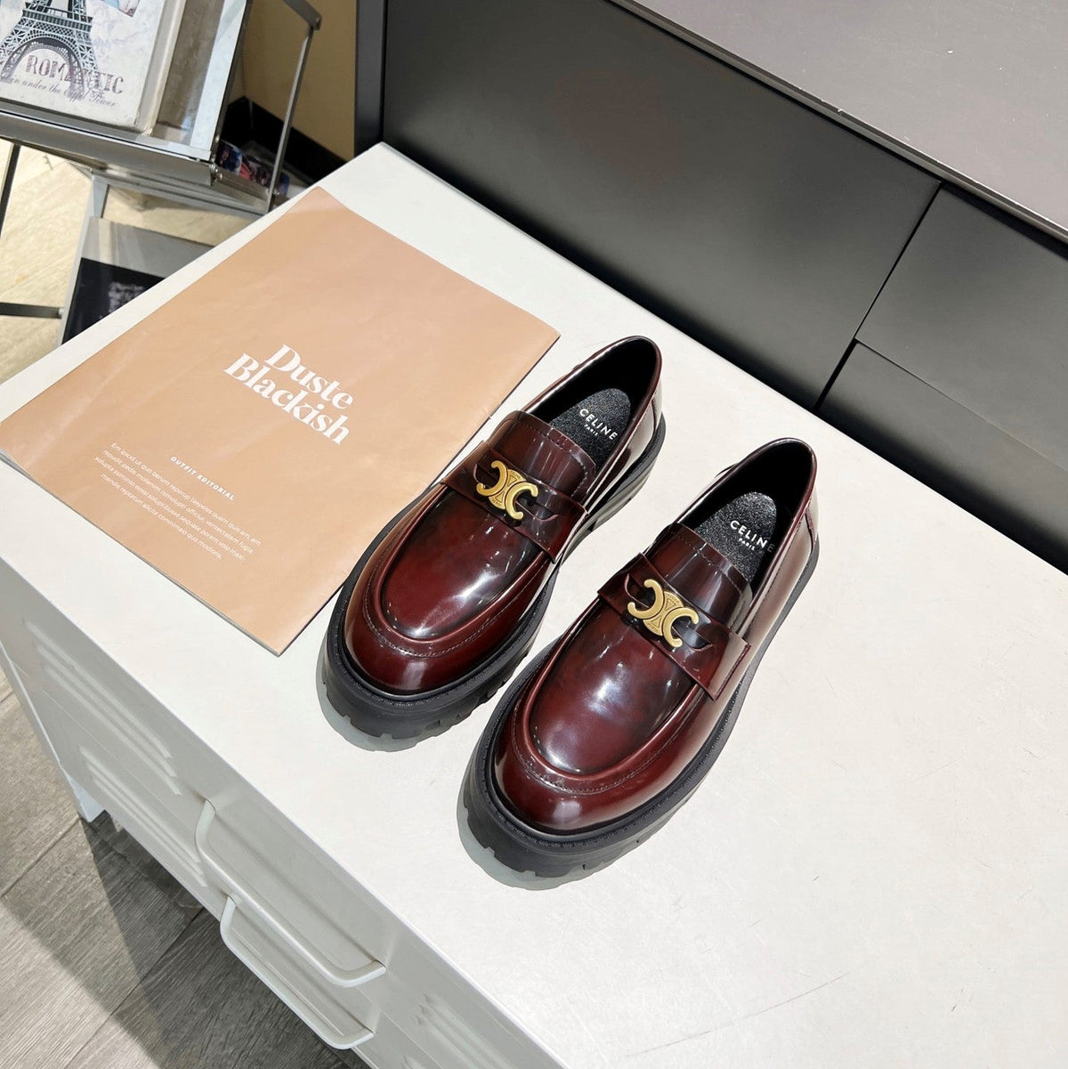 CE 26s Luco Loafers 3.5cm Burgundy Leather 101811
