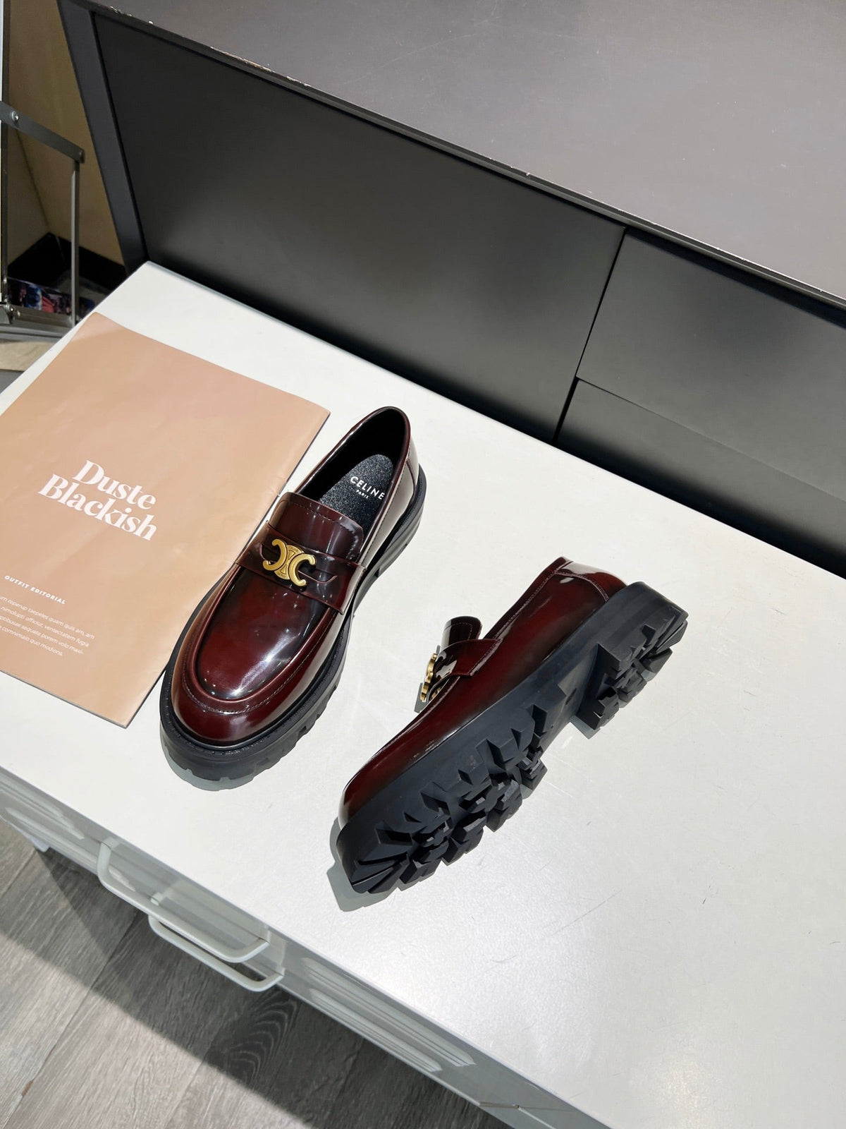 CE 26s Luco Loafers 3.5cm Burgundy Leather 101811