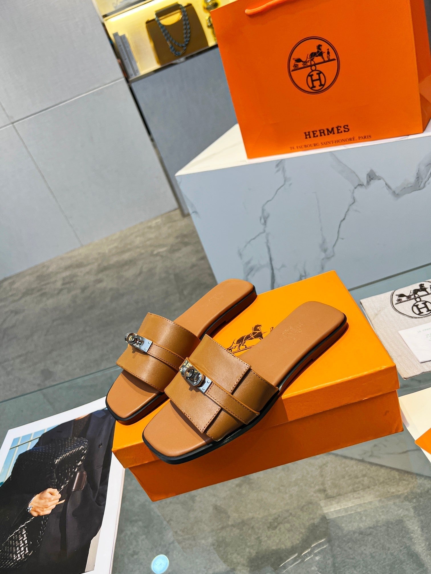 Giulia Sandal Tan Calfskin