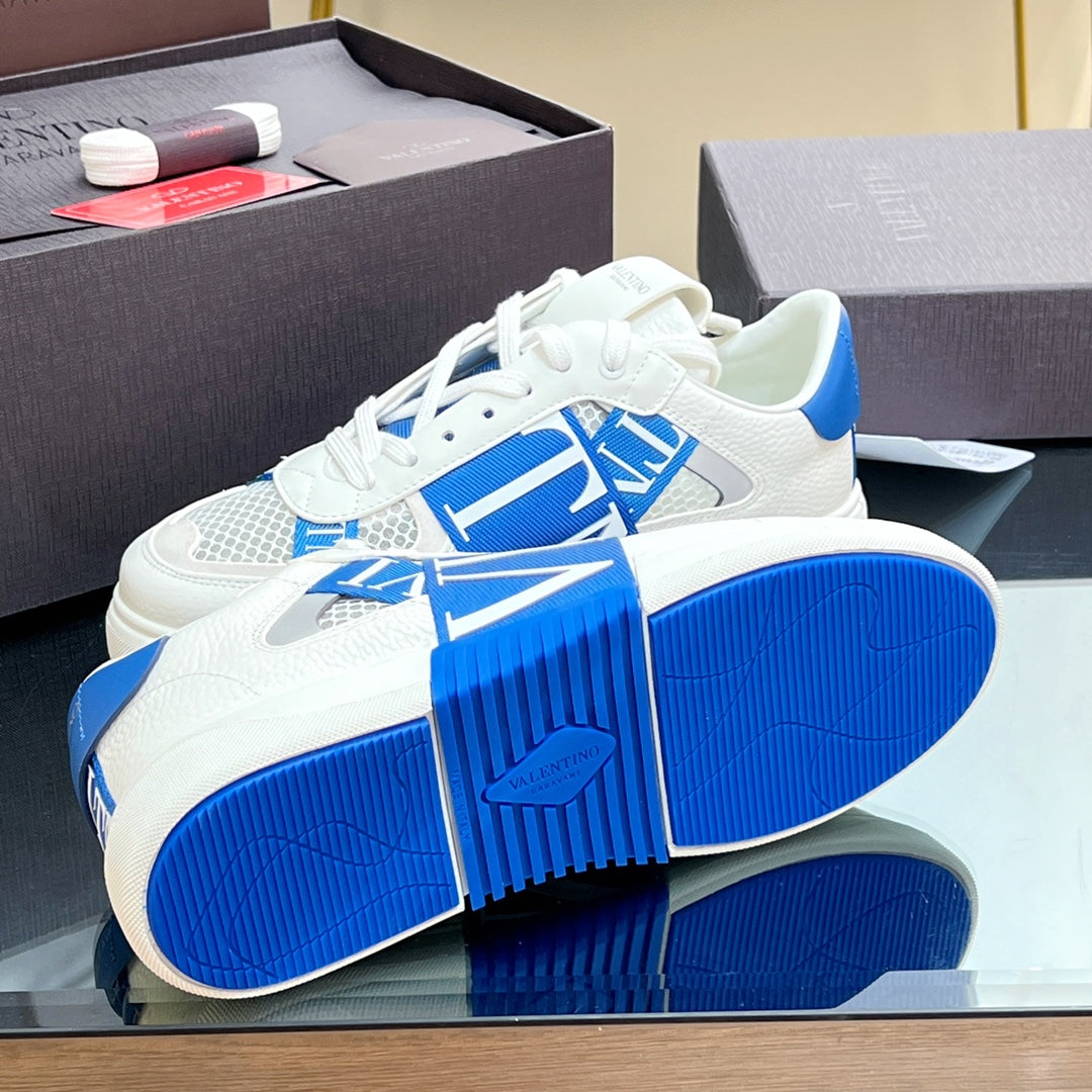 VT 2025 Sneakers White Blue Mesh Calfskin Fabric 546970