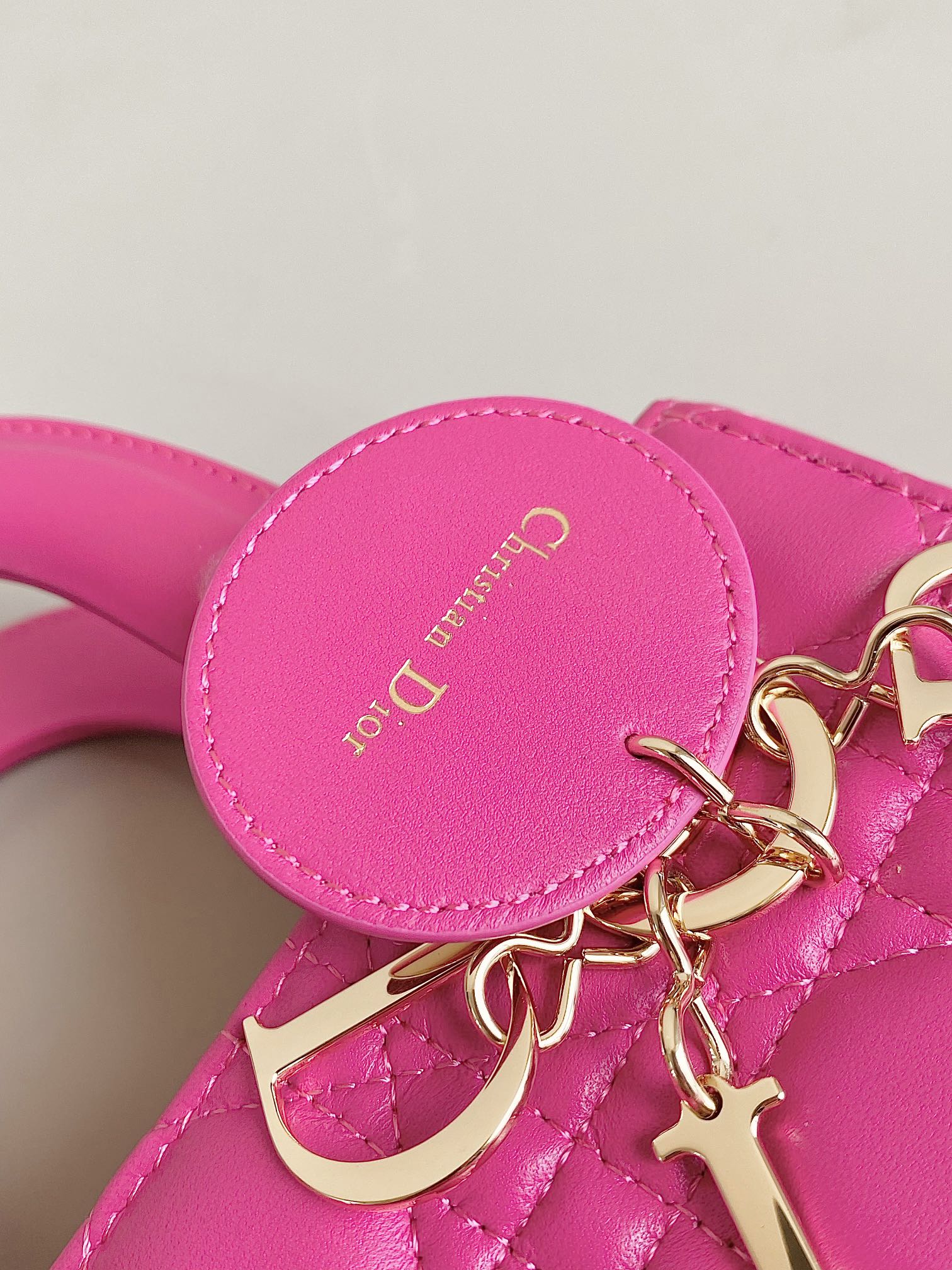 SMALL LADY 20 DARK HOT PINK LAMBSKIN