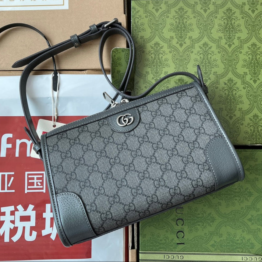 Gucci Messenger Bag 35 Grey Canvas 240021