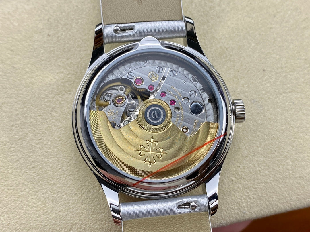 PATEK Calatrava 33mm Silver Black Dial