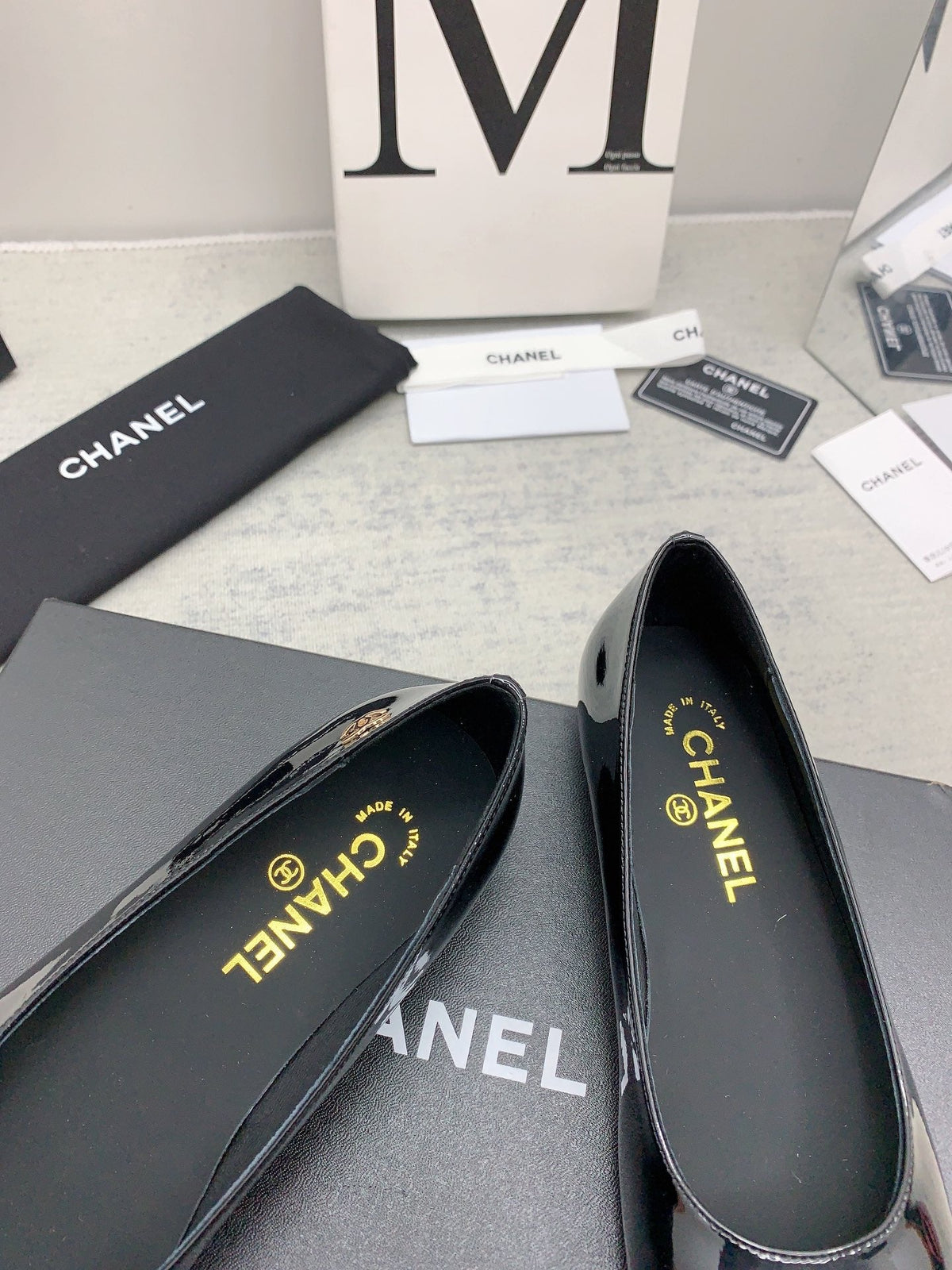 CC 26s Ballet Flats Black Patent Leather 159942