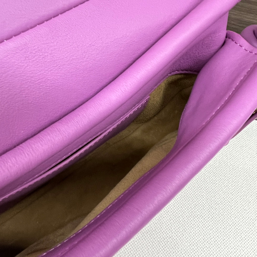 Loew Paseo Shoulder Bag 25cm Light Magenta Cowhide