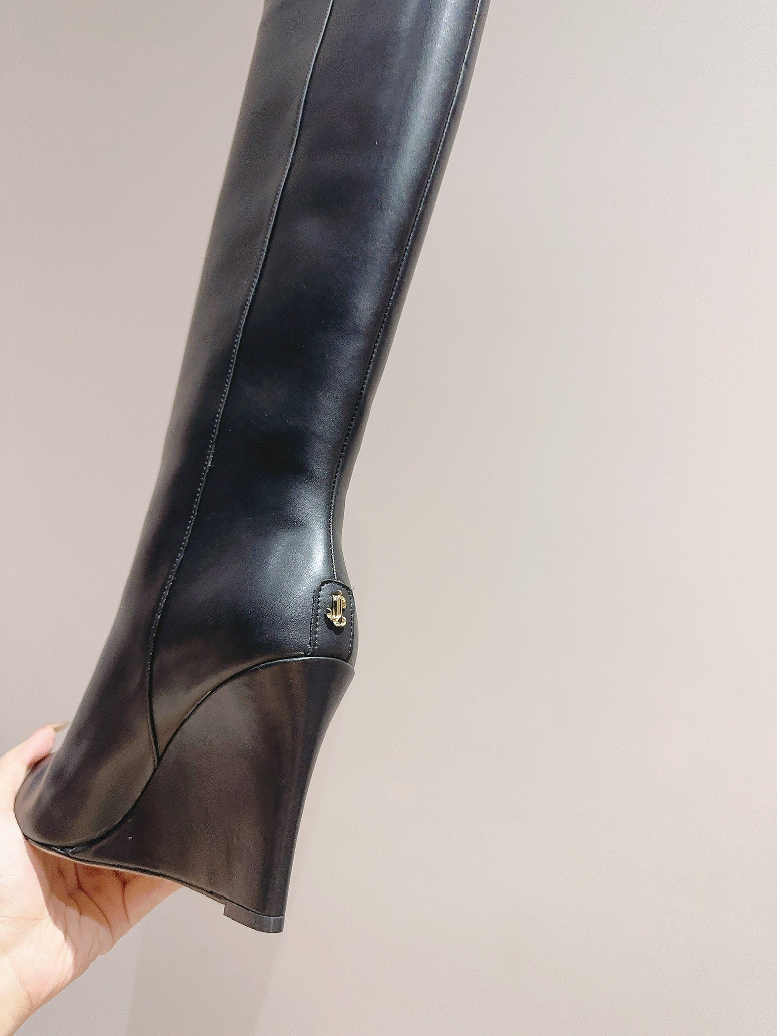 Jimmy Blake Long Boots 110mm Black Cowhide 420129