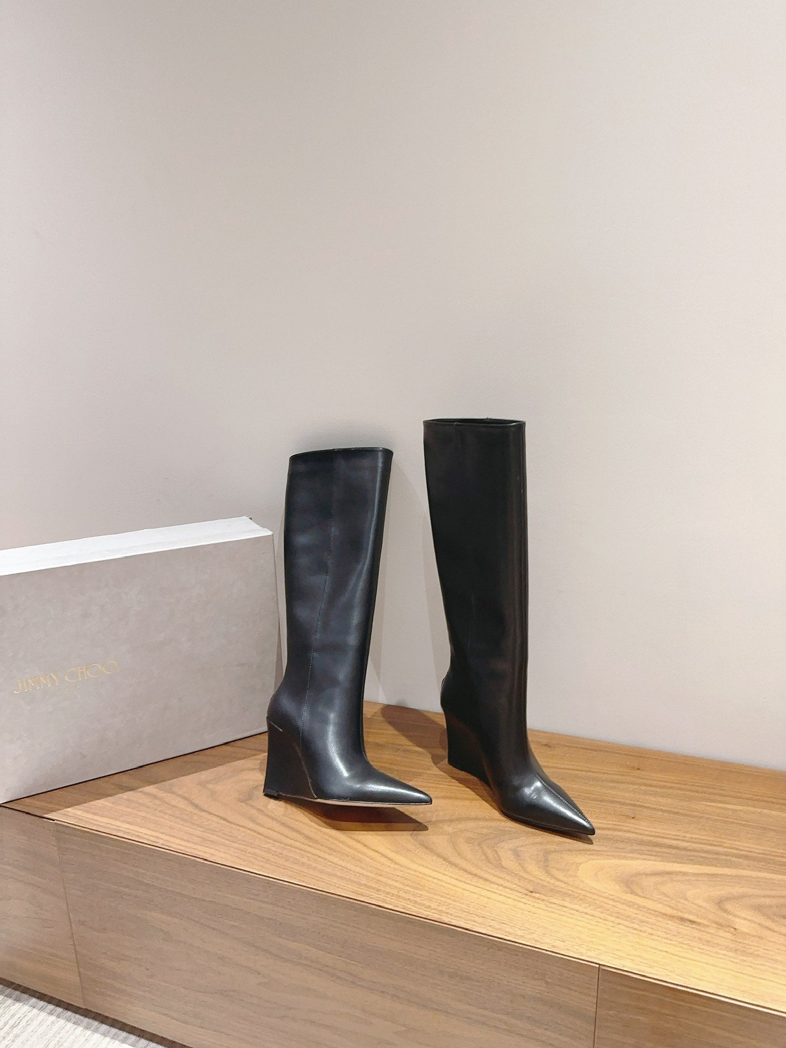 Jimmy Blake Long Boots 110mm Black Cowhide 420129