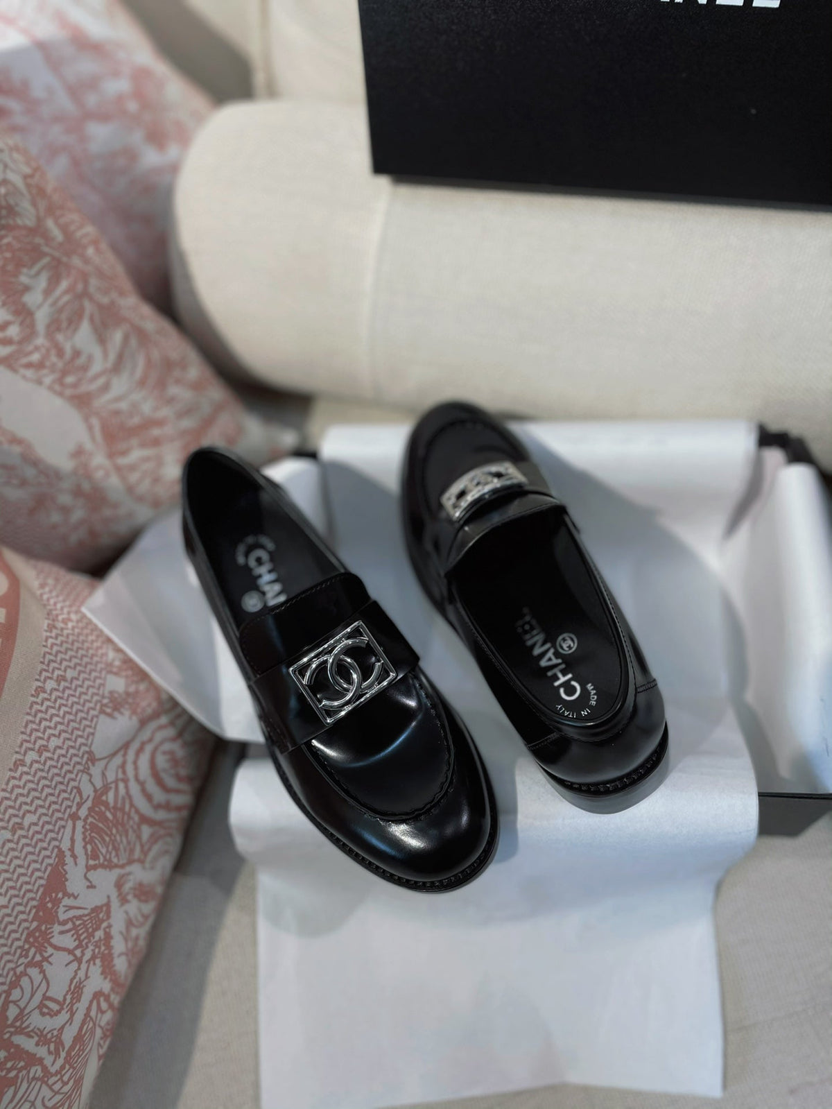 Chanel 26s Loafers Black Smooth Leather 156351