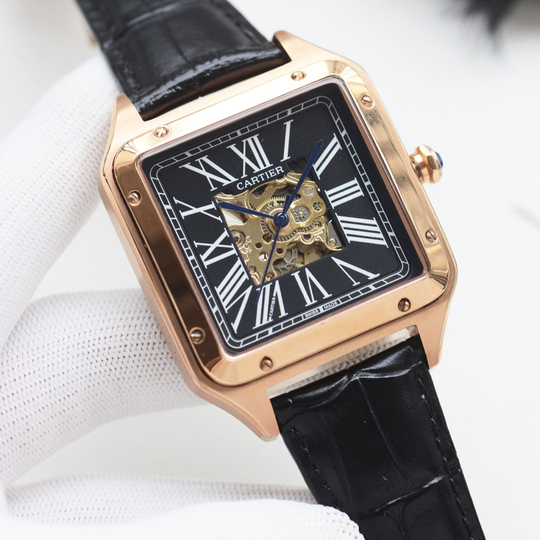 Cartier Santos 44mm Automatic Calfskin Strap